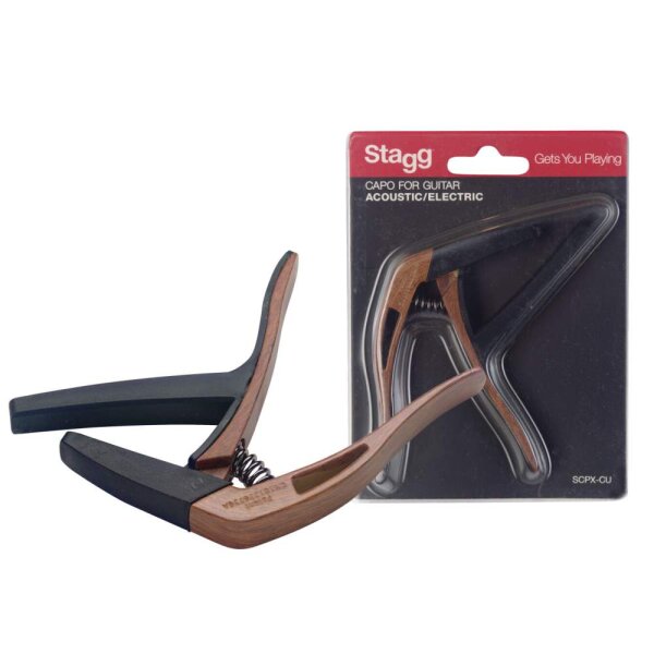 Capo A+EGIT Stagg SCPX-CU-DKWOOD