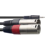 Y-Kabel 3,5 ST KLI < 2 x XLRmale SYC 3/ MPSB 2 XM